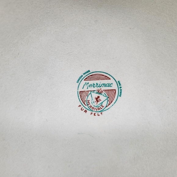 Evelyn Varon Exclusive White Genuine Fur Felt Hat 22 Merrimac Union Made w/ Box - Picture 8 of 12